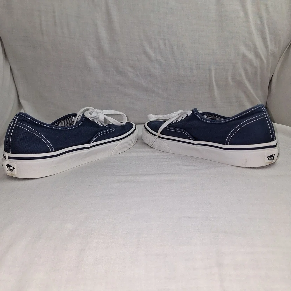Y2k Retro Americana Vans Navy Blue Men 4.5 Women's 6 Authentic Low Top Sneakers